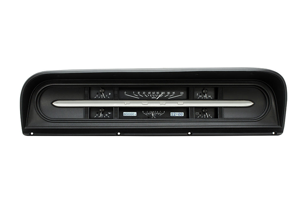 VHX Series Dakota Digital 1967- 72 Ford Pickup, Instruments, black alloy, white illumination